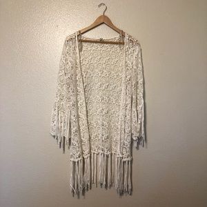 Gimmicks by BKE Fringe Cardigan